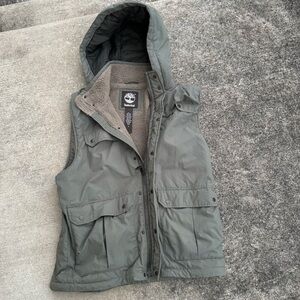 Timberland Olive Jacket with Sherpa Lining